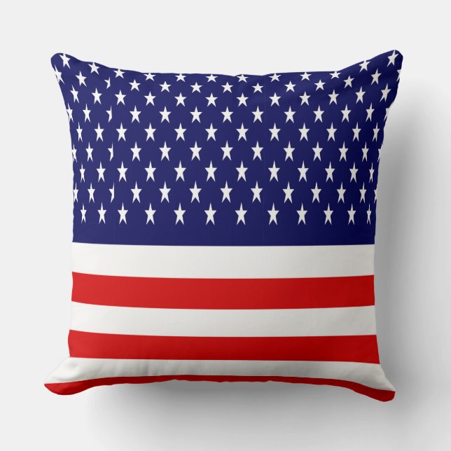 Coussin Drapeau américain patriotique (Recto)
