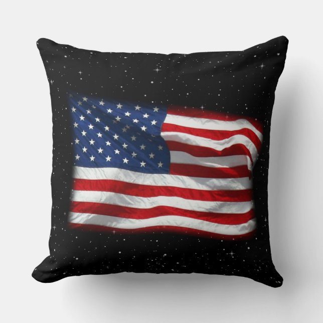 Coussin Drapeau américain patriotique États-Unis (Recto)