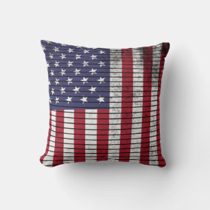 Coussin Drapeau américain patriotique vintage grunge