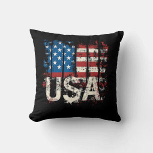 Coussin Drapeau américain rétro 4 juillet
