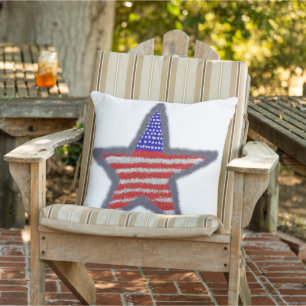 Coussin Drapeau américain scintillant d'étoile