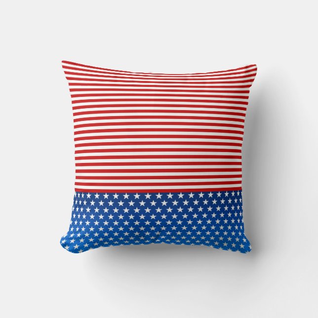 Coussin Drapeau américain stylisé (Recto)