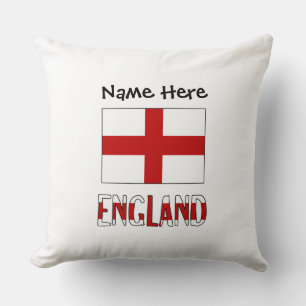 Coussin Drapeau anglais d'Angleterre noir personnalisation