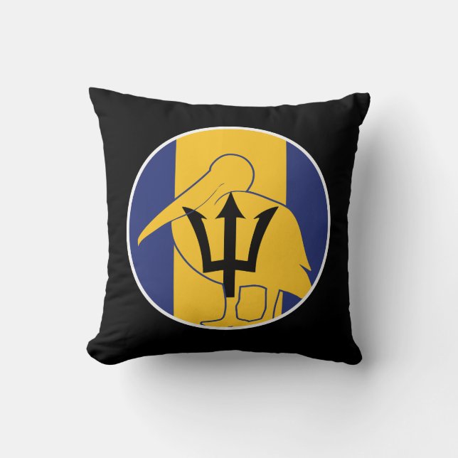 Coussin Drapeau animal national de la Barbade Pelican (Recto)