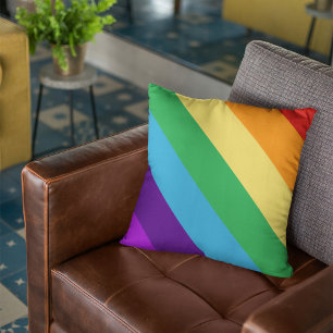 Coussin drapeau arc-en-ciel