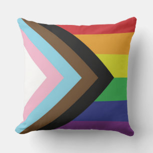 Coussin Drapeau arc-en-ciel gay pride progressiste LGBTQIA