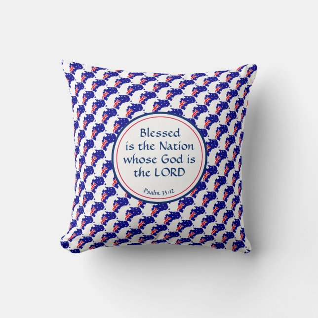 Coussin Drapeau australien de l'écriture personnalisée en  (Recto)