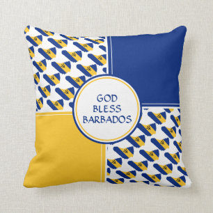 Coussin Drapeau BARBADOS Patriotique Bajan