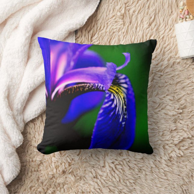 Coussin Drapeau bleu Iris Fleur Pétale gros (Couverture)
