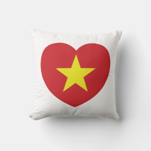 Coussin Drapeau cardiaque du Vietnam