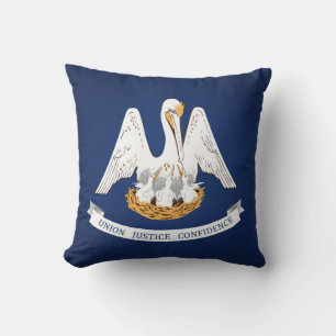Coussin Drapeau cool De L'État De Louisiane