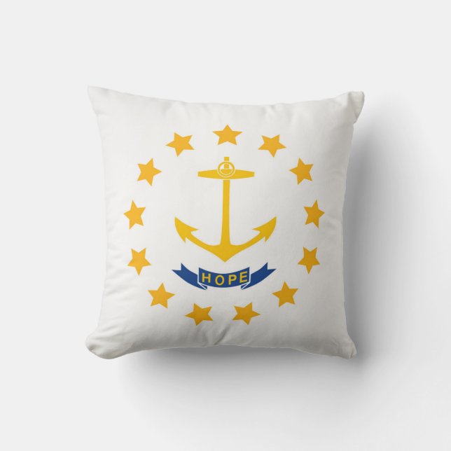 Coussin Drapeau cool De L'État De Rhode Island (Recto)