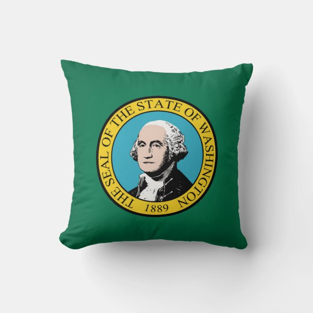 Coussin Drapeau cool De L'État De Washington (Recto)