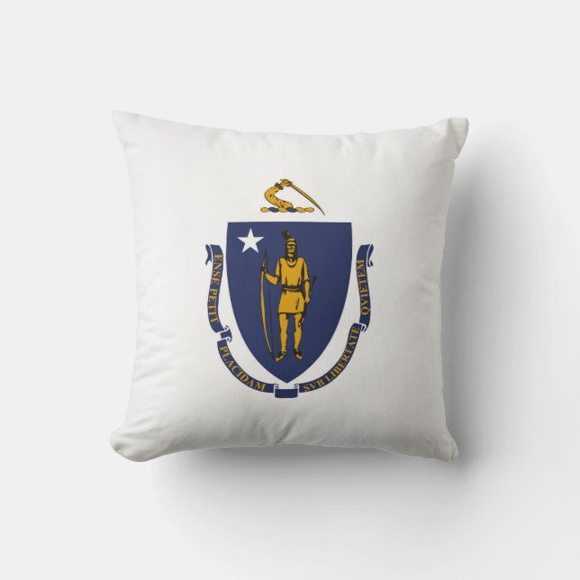 Coussin Drapeau cool De L'État Du Massachusetts (Recto)