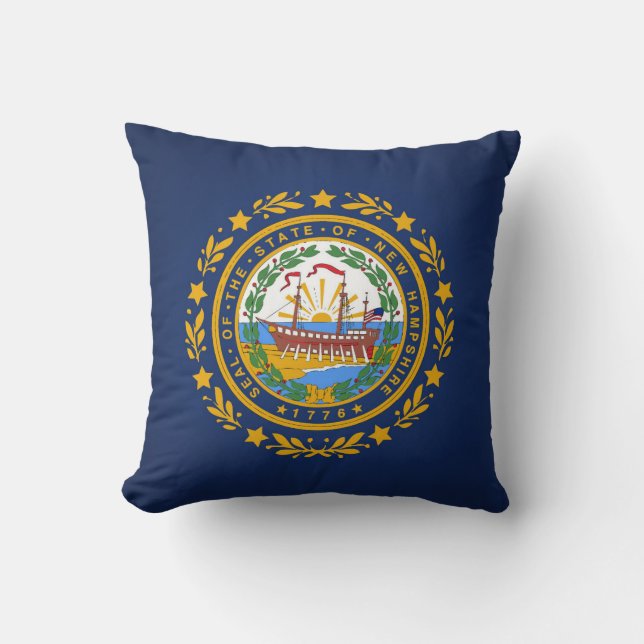 Coussin Drapeau cool De L'État Du New Hampshire (Recto)