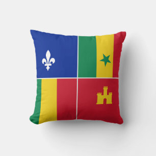 Coussin drapeau créole de Louisiane