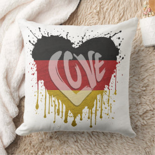 Coussin Drapeau d'Allemagne Amour
