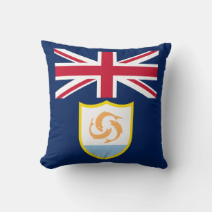 Coussin Drapeau d'Anguilla patriotique Jeu d'oreiller
