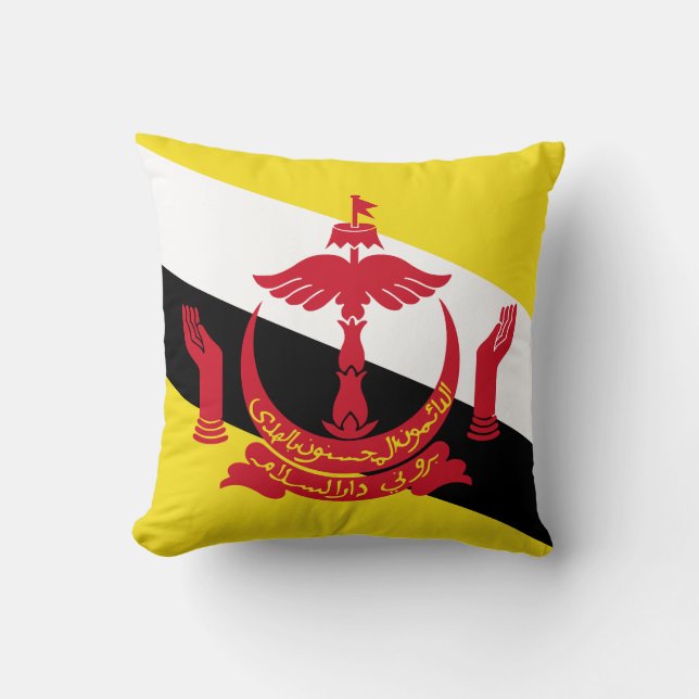 Coussin Drapeau de Brunei (Recto)