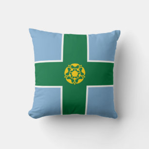 Coussin Drapeau de Derbyshire (Comté d'Angleterre, Royaume