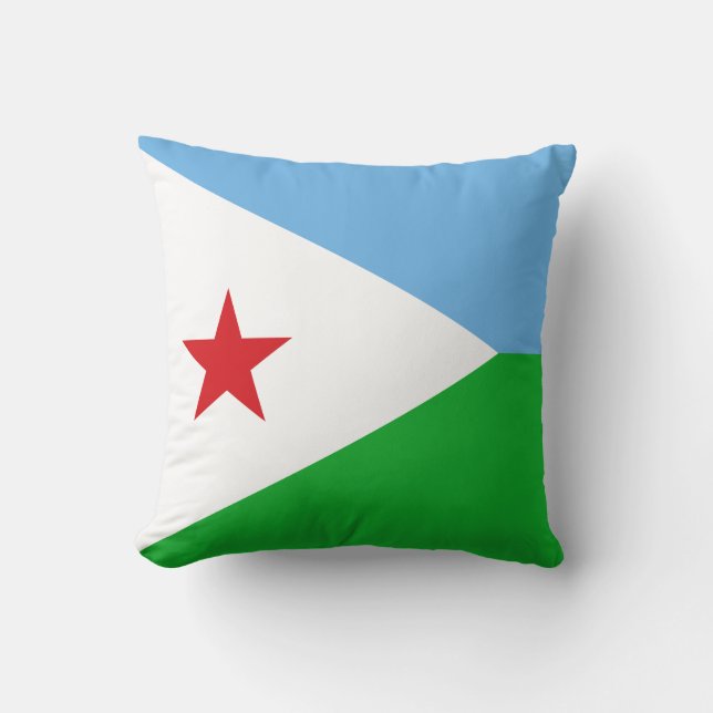 Coussin Drapeau de Djibouti (Recto)