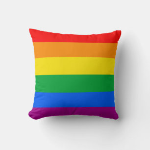 Coussin Drapeau de fierté arc-en-ciel LGBTQ+