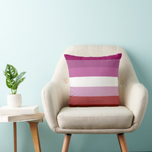 Coussin Drapeau de fierté lesbienne de SlipperyJoe féminin