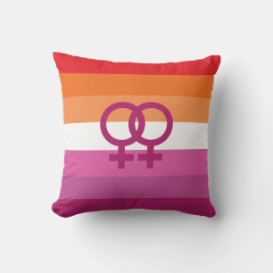 Coussin Drapeau de fierté lesbienne WLW