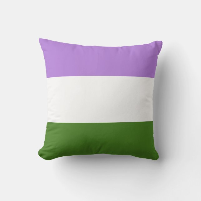 Coussin Drapeau de fierté queer (Recto)