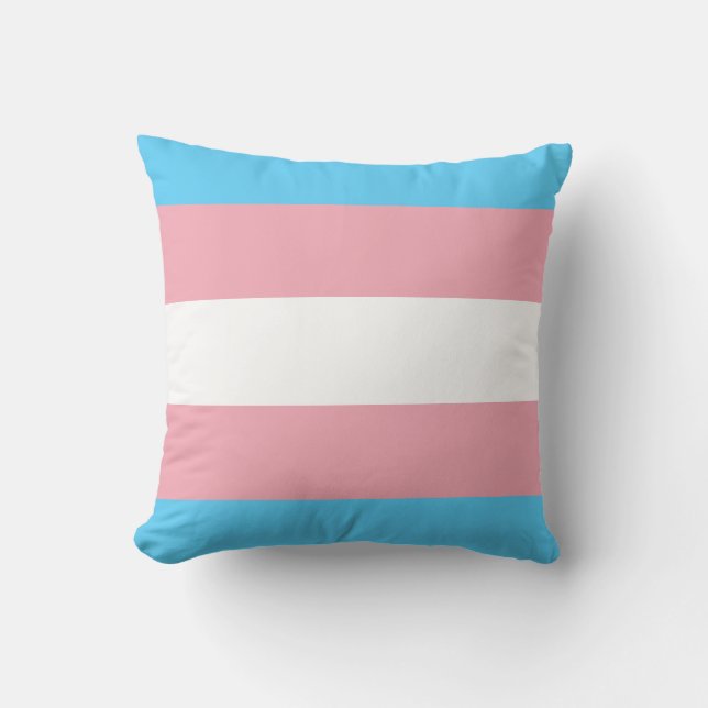 Coussin Drapeau de fierté transgenre (Recto)