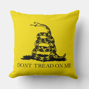 Coussin Drapeau de Gadsden à serpent à sonnette : Lutte, R