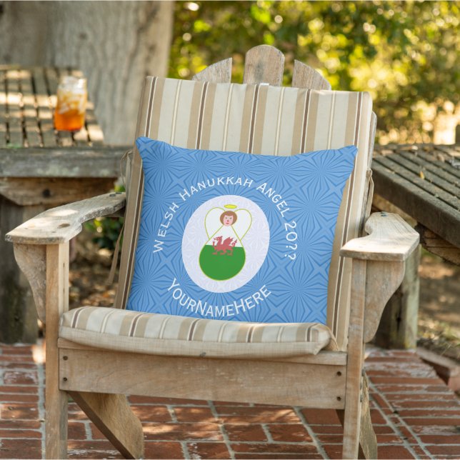Coussin Drapeau de Hanukkah Welsh Angel Personnalisé  (Chaise)