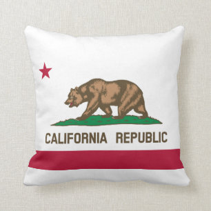 Coussin Drapeau de jet de la Californie