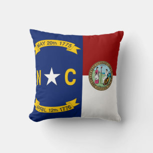 Coussin Drapeau de la Caroline du Nord