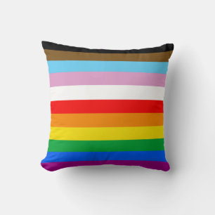 Coussin Drapeau de la fierté inclusif LGBTQ+