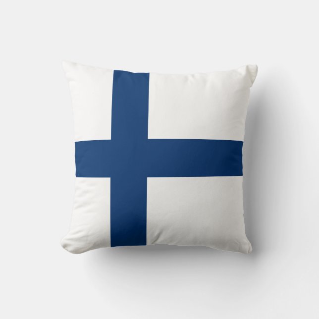 Coussin Drapeau de la Finlande (Recto)
