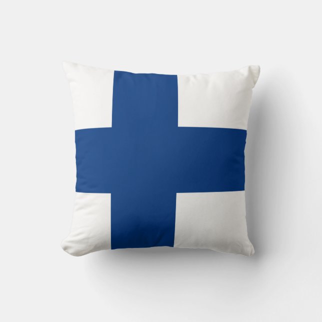 Coussin Drapeau de la Finlande (Recto)