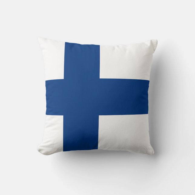 Coussin Drapeau de la Finlande (Recto)
