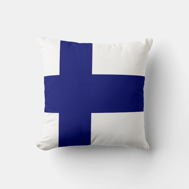 Coussin Drapeau de la Finlande (Recto)