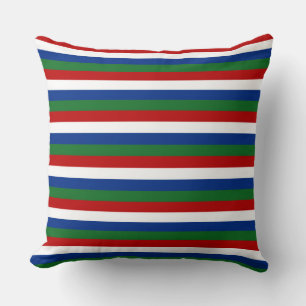 Coussin drapeau de la gambie rayures pays symbole motif ro