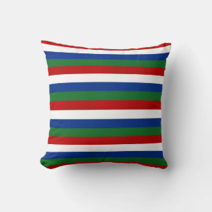 Coussin drapeau de la gambie rayures pays symbole motif ro
