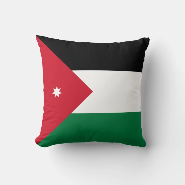 Coussin Drapeau de la Jordanie (Recto)