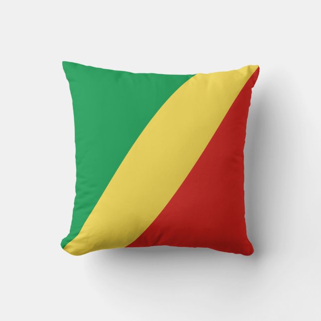 Coussin Drapeau de la République du Congo (Recto)