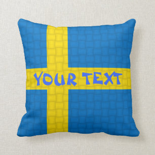 Coussin Drapeau de la Suède : AJOUTEZ LE TEXTE
