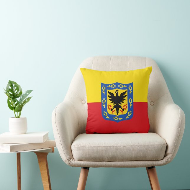 Coussin Drapeau de la ville de Bogota Symbole Colombie (Chaise)