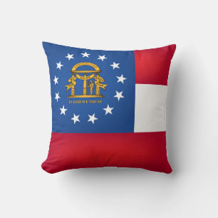 Coussin Drapeau De L'État cool De Géorgie