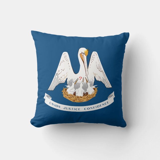 Coussin Drapeau de l'État de Louisiane (Recto)