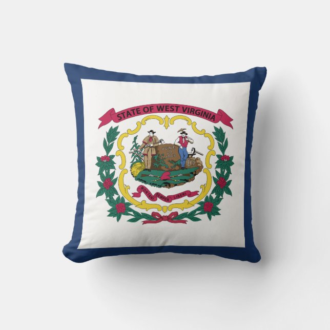 Coussin Drapeau de l'État de Virginie-Occidentale (Recto)