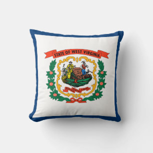 Coussin Drapeau de l'État de Virginie-Occidentale