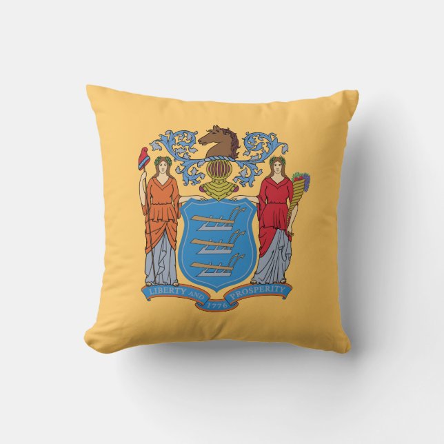 Coussin Drapeau de l'État du New Jersey (Recto)
